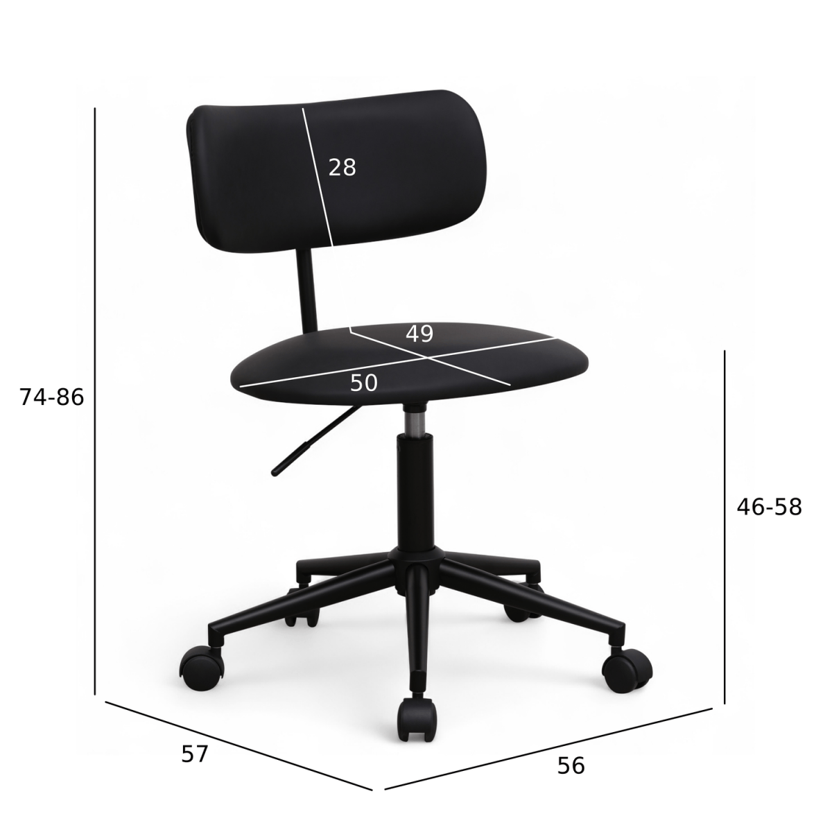 Roxy Bürostühle - Kunstleder Schwarz