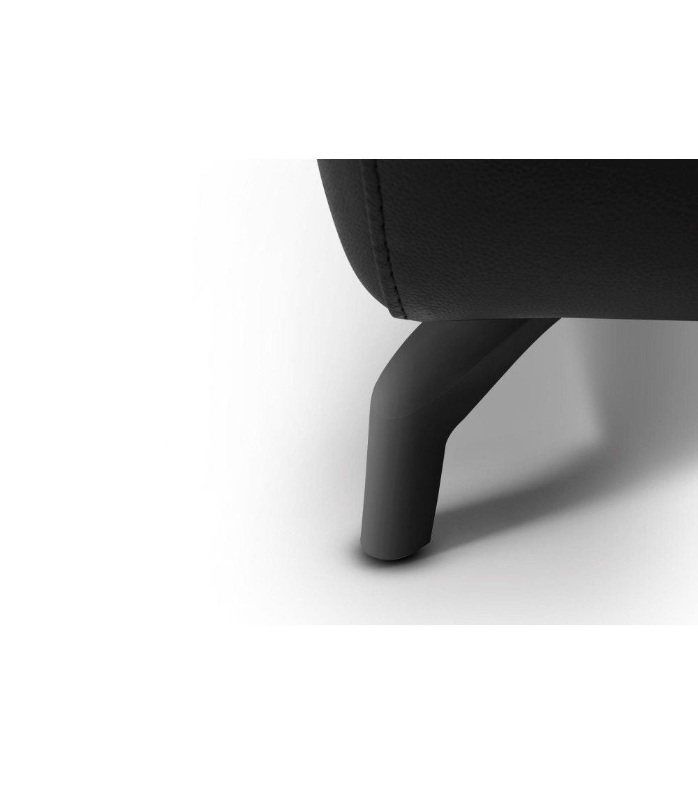 3-Sitzer Sofa - mit Elektrische Relaxfunktion, USB - Echtleder Schwarz