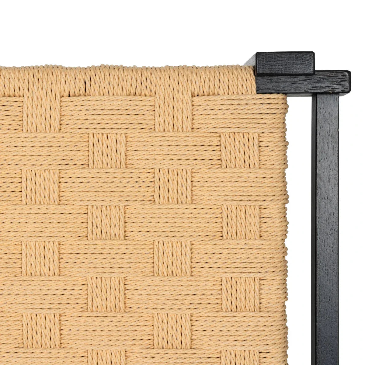 Sitzbank Nobel mit Geflechtsitz - Schwarz/Beige
