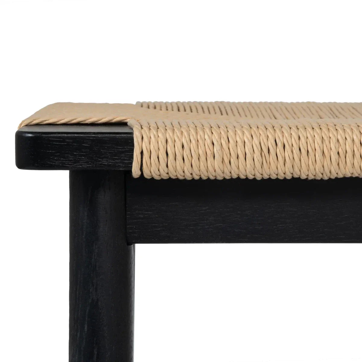 Sitzbank Prime mit Geflechtsitz - Schwarz/Beige