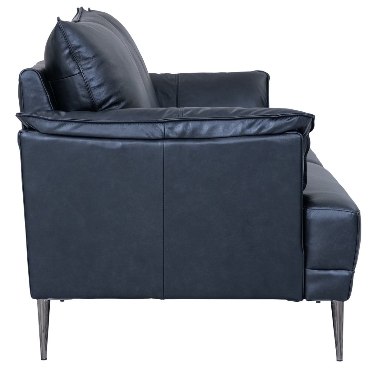 3-Sitzer Ledersofa - Echtleder Schwarz