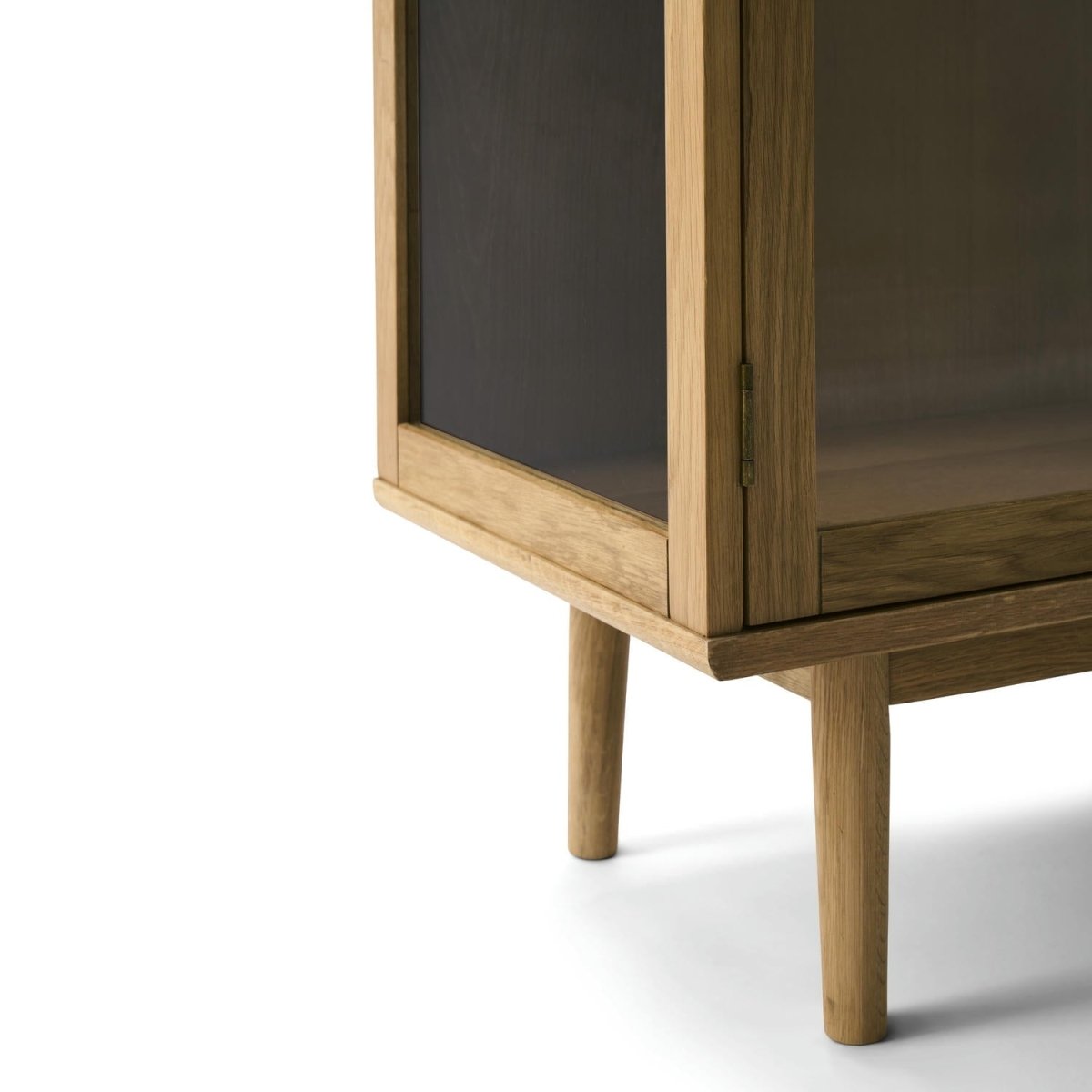 Vitrine mit Glastüren - 100 cm breit - Wildeiche