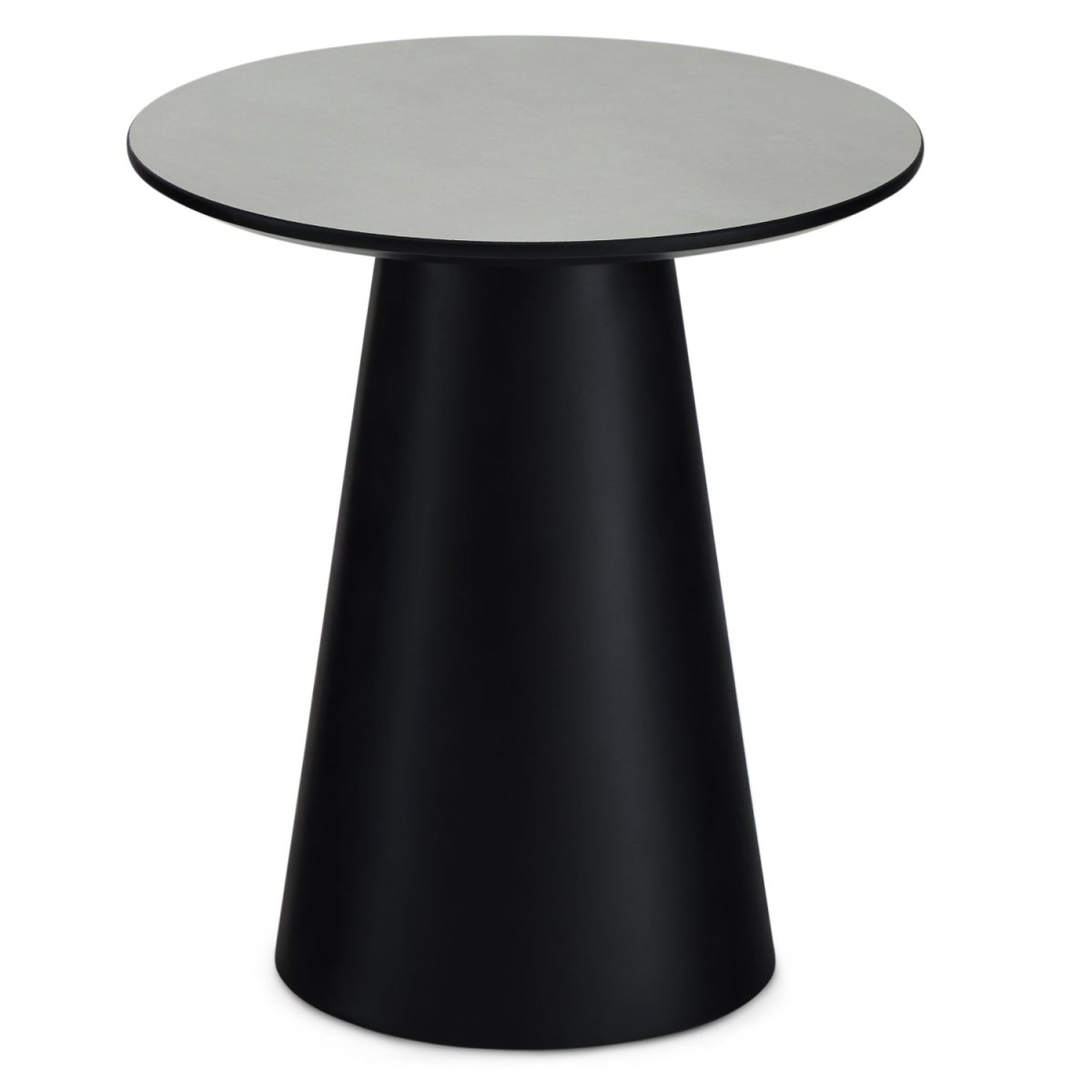Couchtisch Rund ø45 cm - Marmoroptik Hellgrau