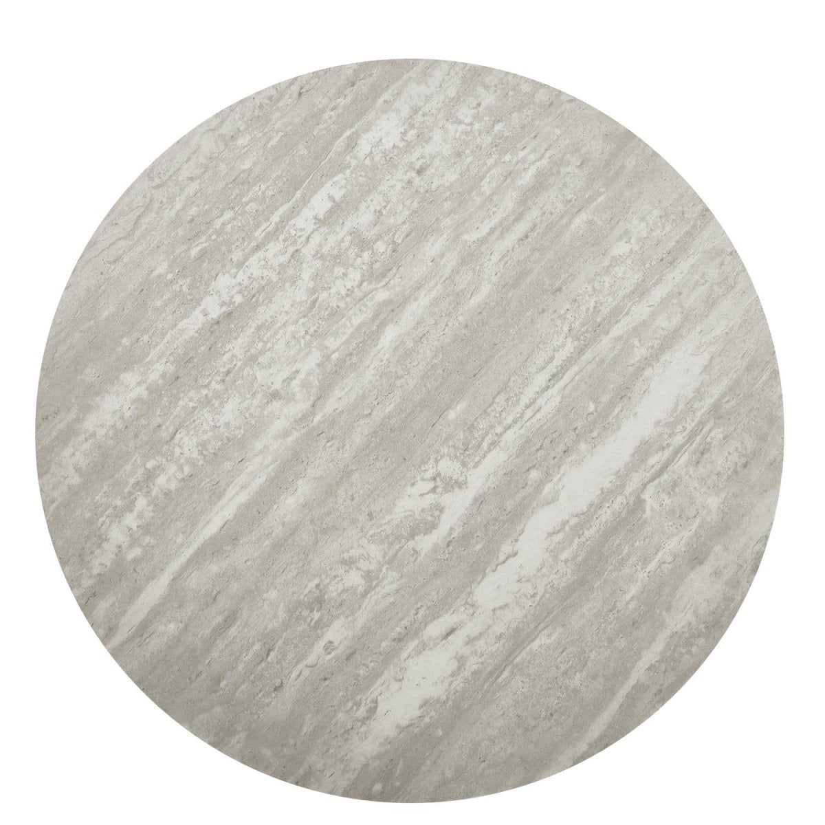 Couchtisch Rund ø60 cm - Travertine-Optik Grau