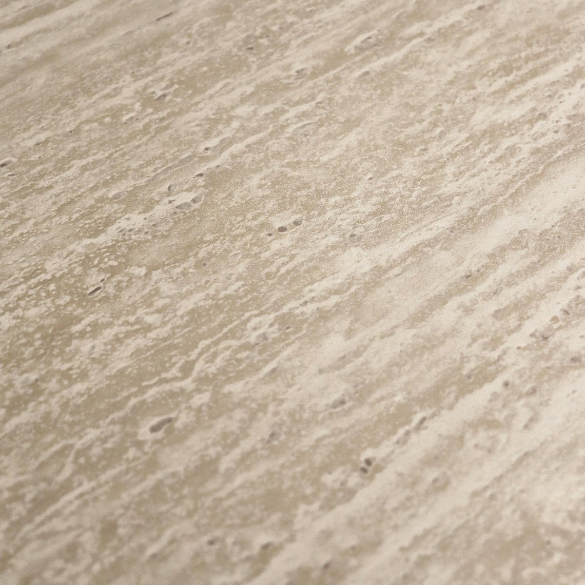 Couchtisch Rund ø80 cm - Travertine-Optik Beige