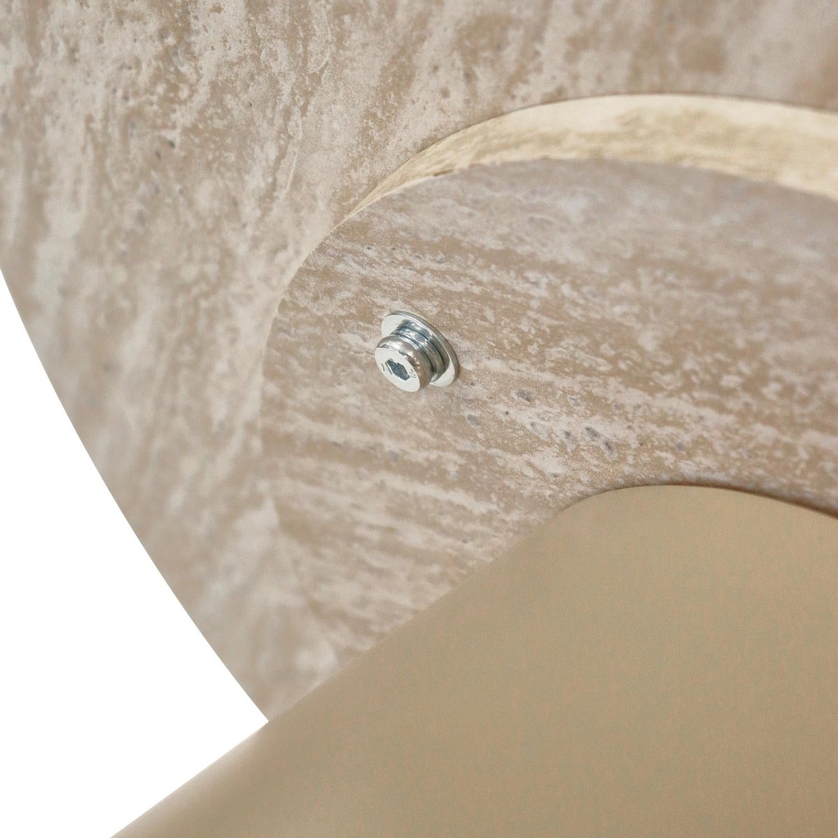 Couchtisch Rund ø80 cm - Travertine-Optik Beige