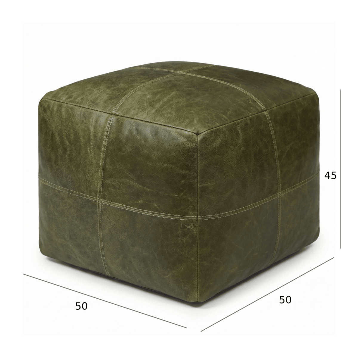 Tenna Pouf 50x50x45 cm - Olivgrün