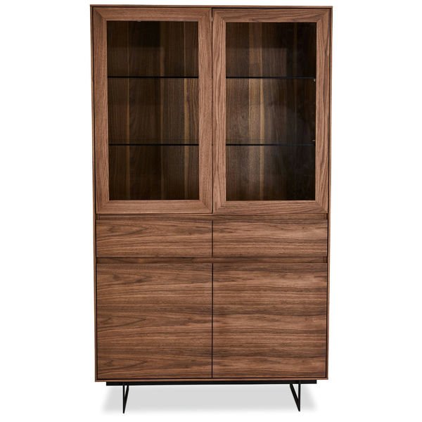 Tokyo Vitrine aus Amerikanischer Walnuss mit LED – 110 cm