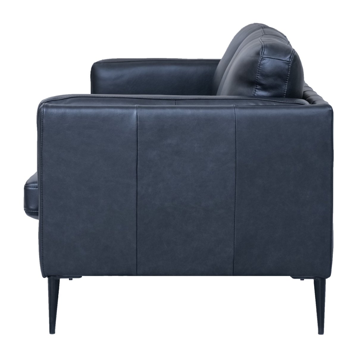 3-Sitzer Ledersofa - Echtleder Schwarz